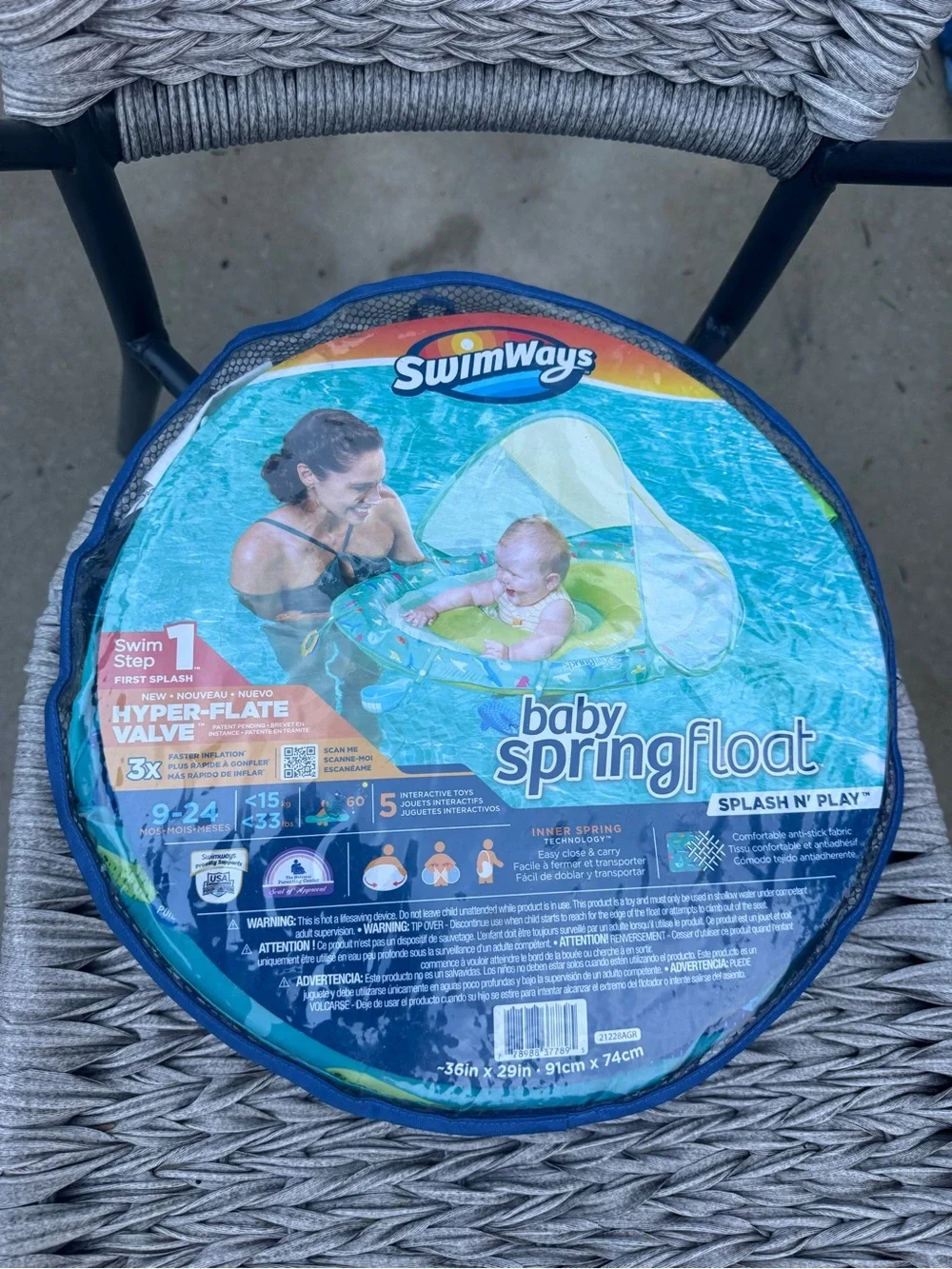 SwimWays Baby Spring Float - Blue/Green